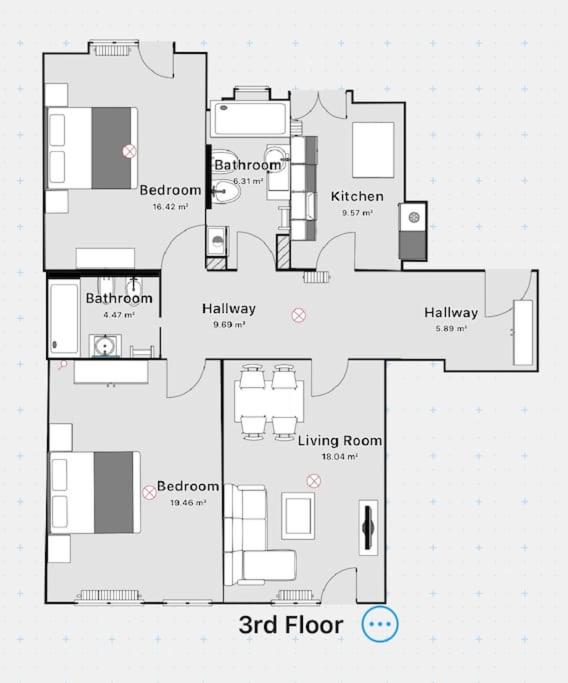 Two bedroom apartment with private parking - B&B Turín