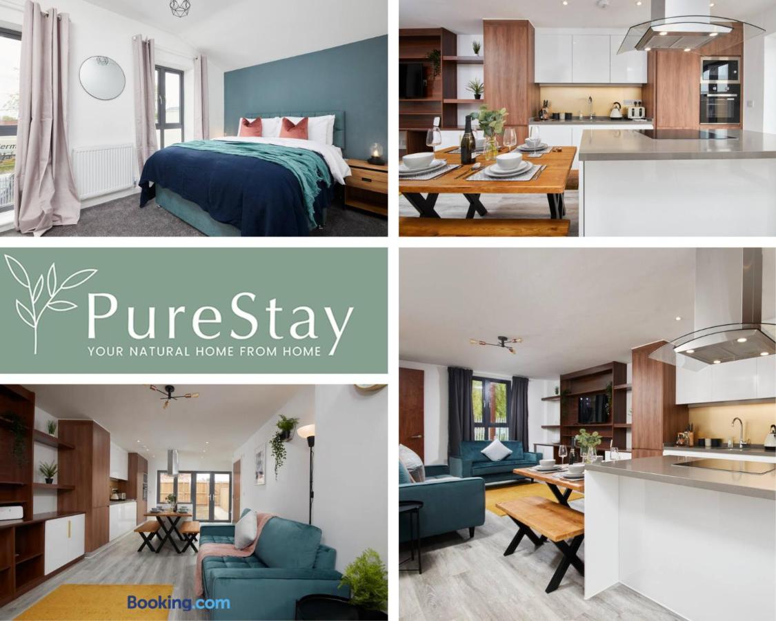 B&B Manchester - Stunning 5 Bed House By PureStay Short Lets & Serviced Accommodation Manchester With Parking - Bed and Breakfast Manchester