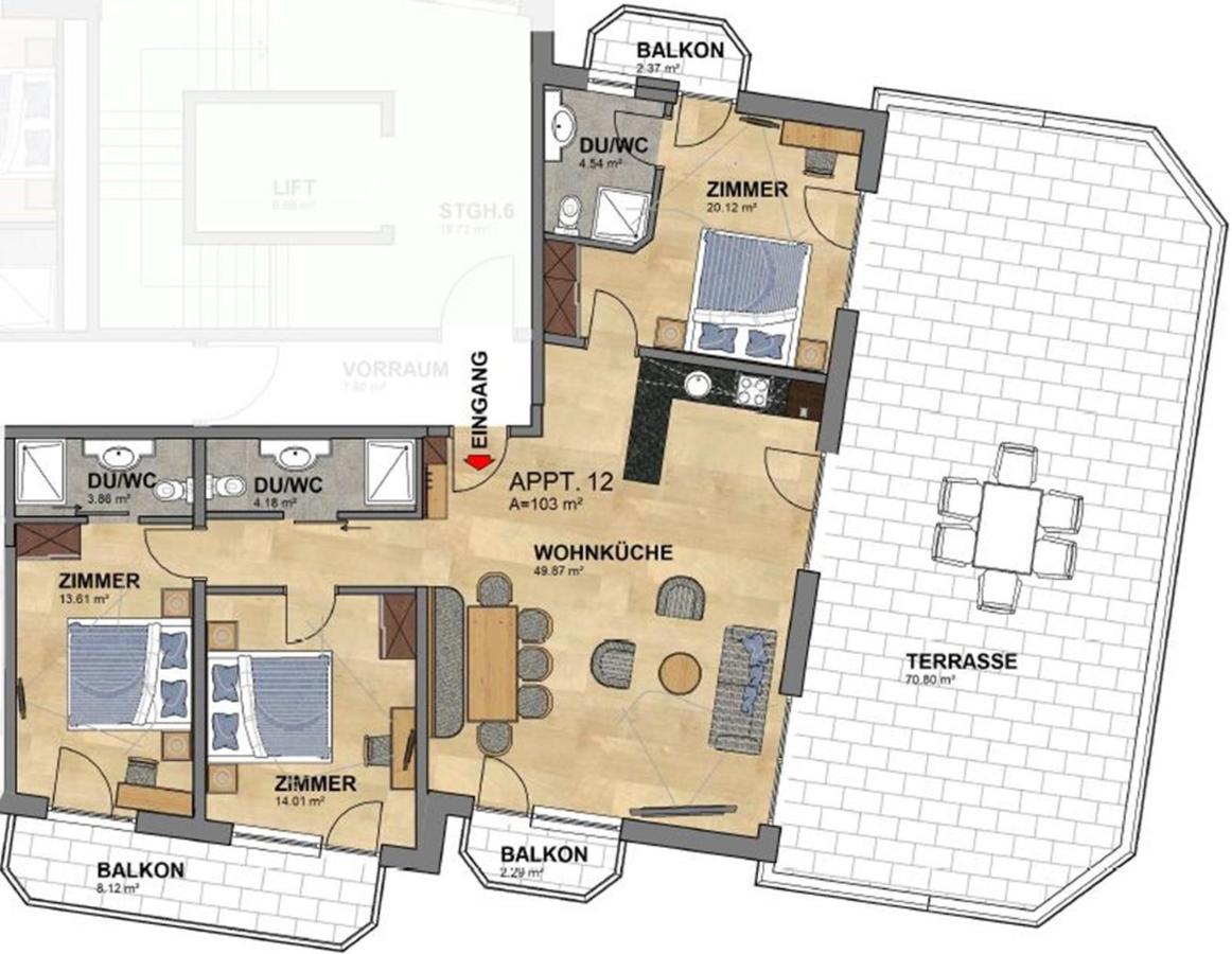 Appartement met 3 Slaapkamers
