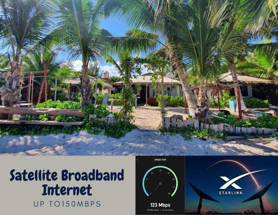 Lunazul Eco-Cabaña Frente al Mar - B&B Mahahual