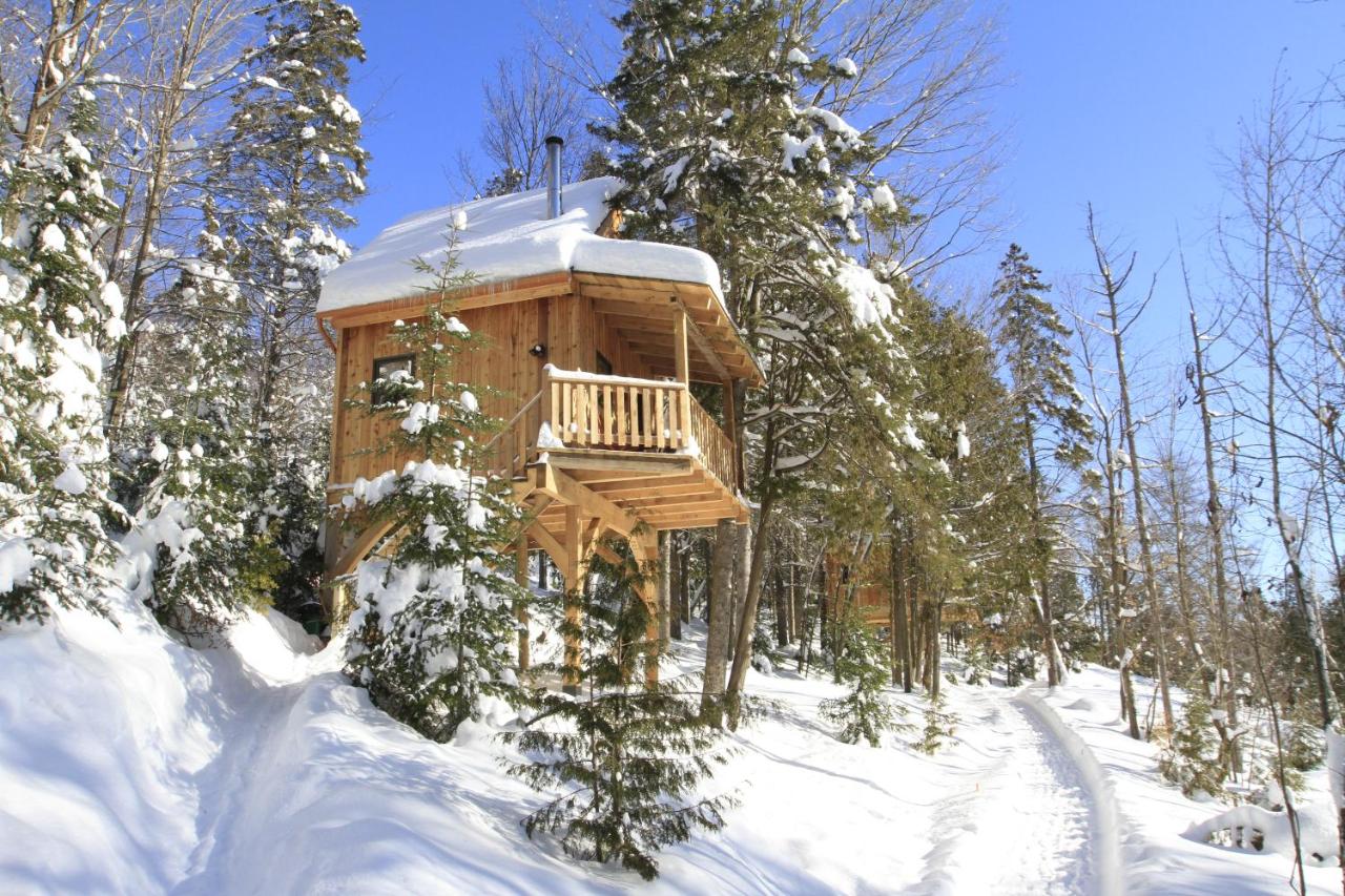 Les Cabanes du Trappeur avec spa et sauna - B&B Wentworth-Nord