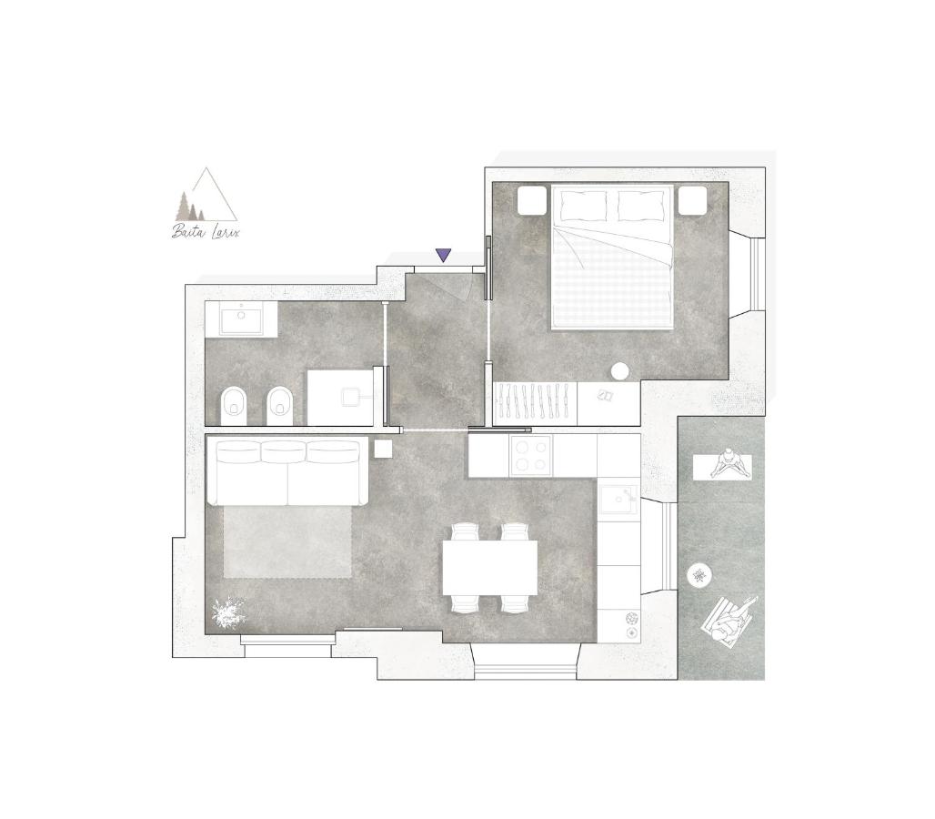 Apartment mit 1 Schlafzimmer