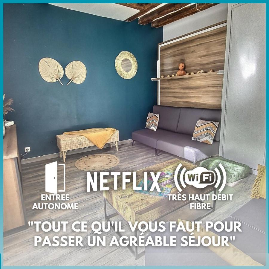 B&B Mennecy - Studio Colonial Checkpoint 2 étoiles Mennecy Netflix Fibre - Bed and Breakfast Mennecy