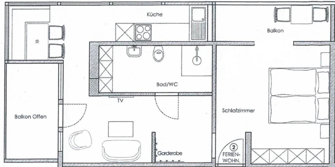 Appartement met Balkon