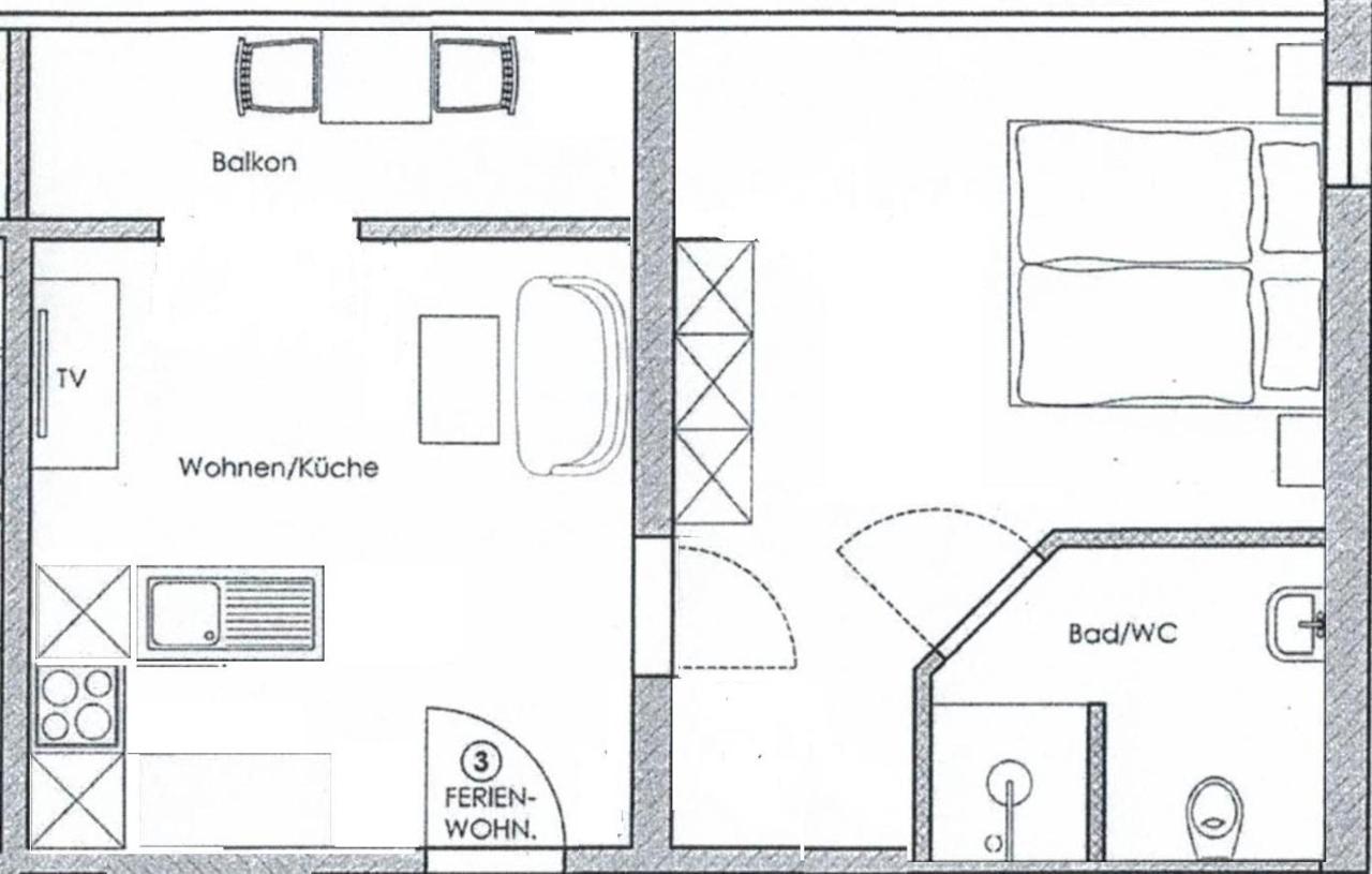 Appartement met 1 Slaapkamer en Douche