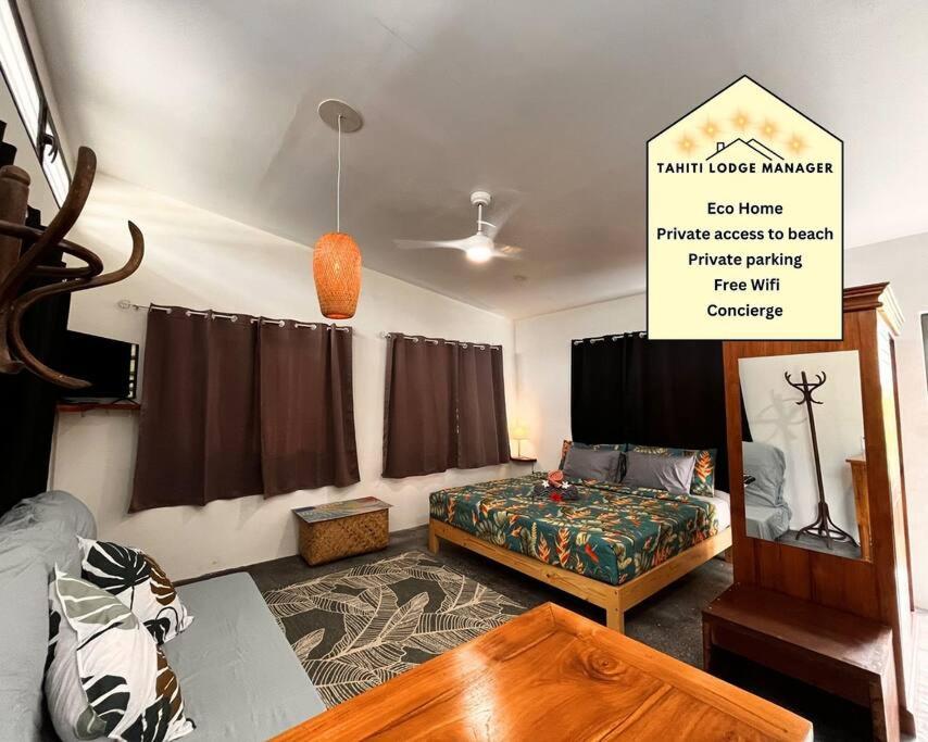 B&B Punaauia - TEHEI BEACH HOUSE - AC, Fiber, WiFi, Private Parking, Beach - Bed and Breakfast Punaauia