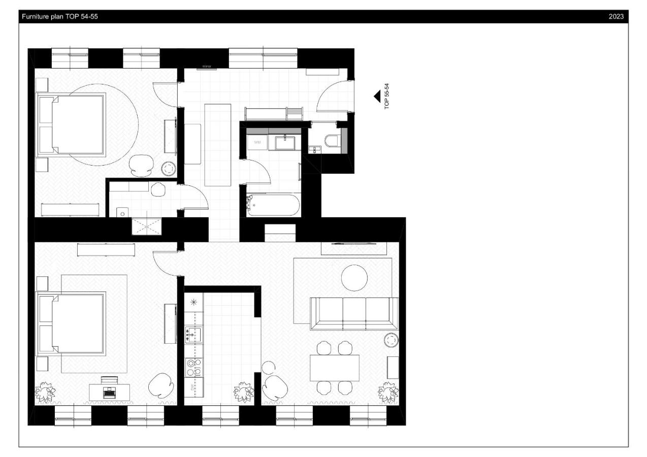 Chic 94m2 apartment with a king-size bed - Ferienwohnung Wien