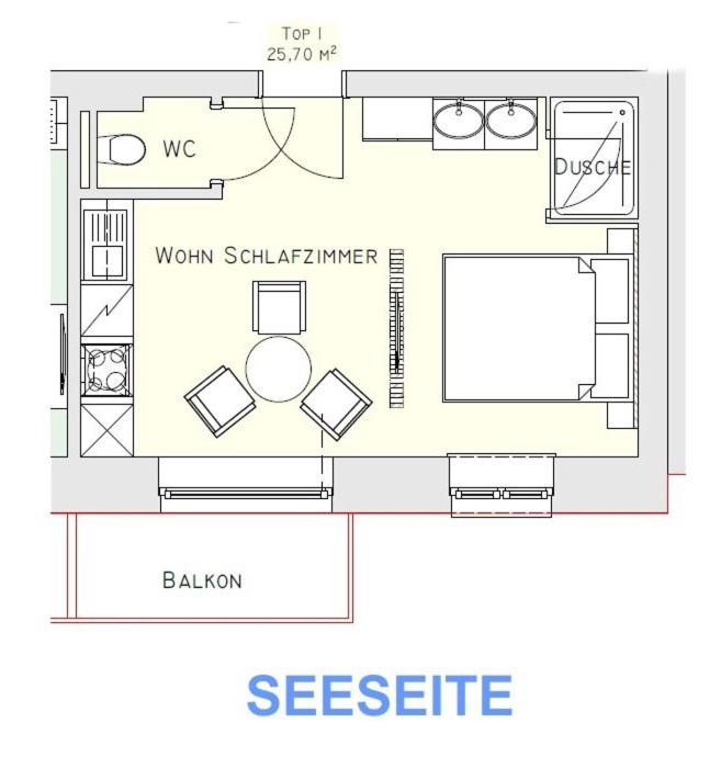 Appartement met 1 Slaapkamer