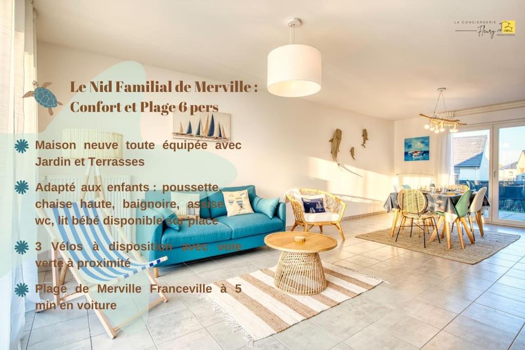 B&B Merville-Franceville-Plage - Le Nid Familial de Merville Maison neuve proche Plage 6 pers - Bed and Breakfast Merville-Franceville-Plage