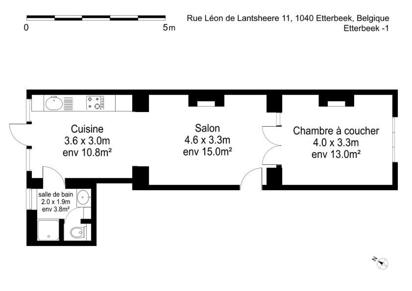 Apartment in Brussels, Lantsheere by Homenhancement SA - B&B