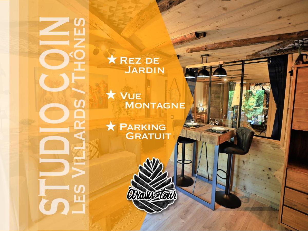B&B Les Villards-sur-Thônes - Studio du Coin - Vue montagne, au calme, Terrasse - AravisTour - Bed and Breakfast Les Villards-sur-Thônes