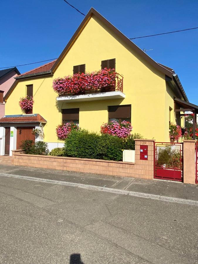 B&B Oberhergheim - ALSACE clim près Colmar jardin balcon parking garage vélos, motos - Bed and Breakfast Oberhergheim