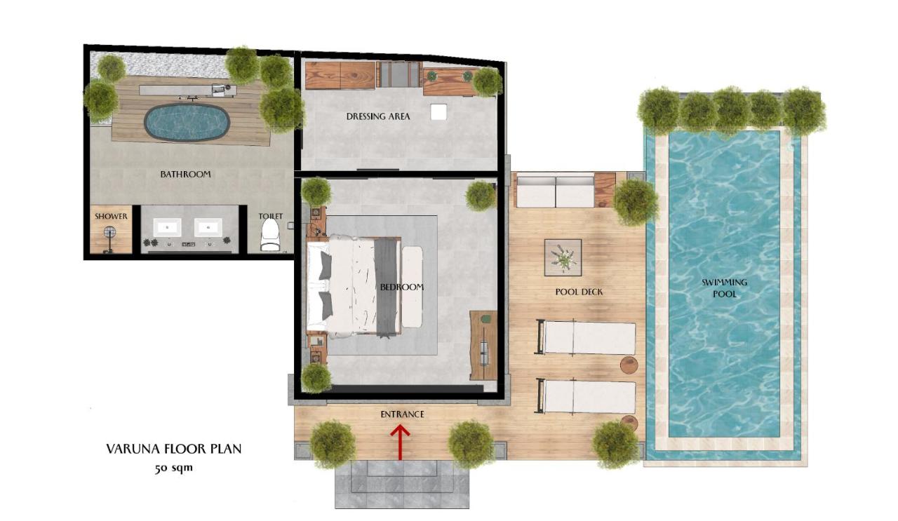 Villa 1 Chambre avec Piscine