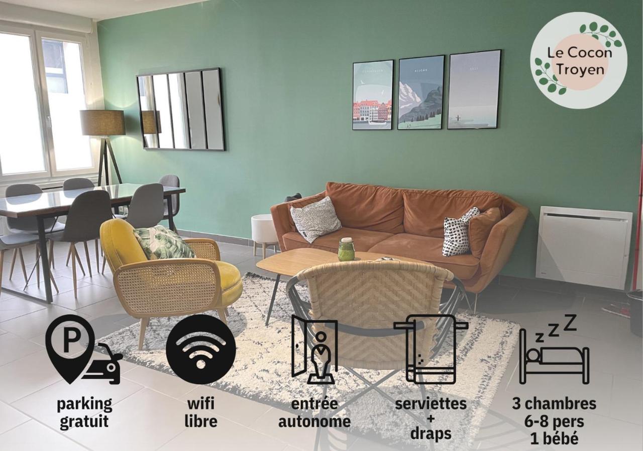 Le Cocon Troyen - 6-8P - 2 Parking Gratuits - B&B