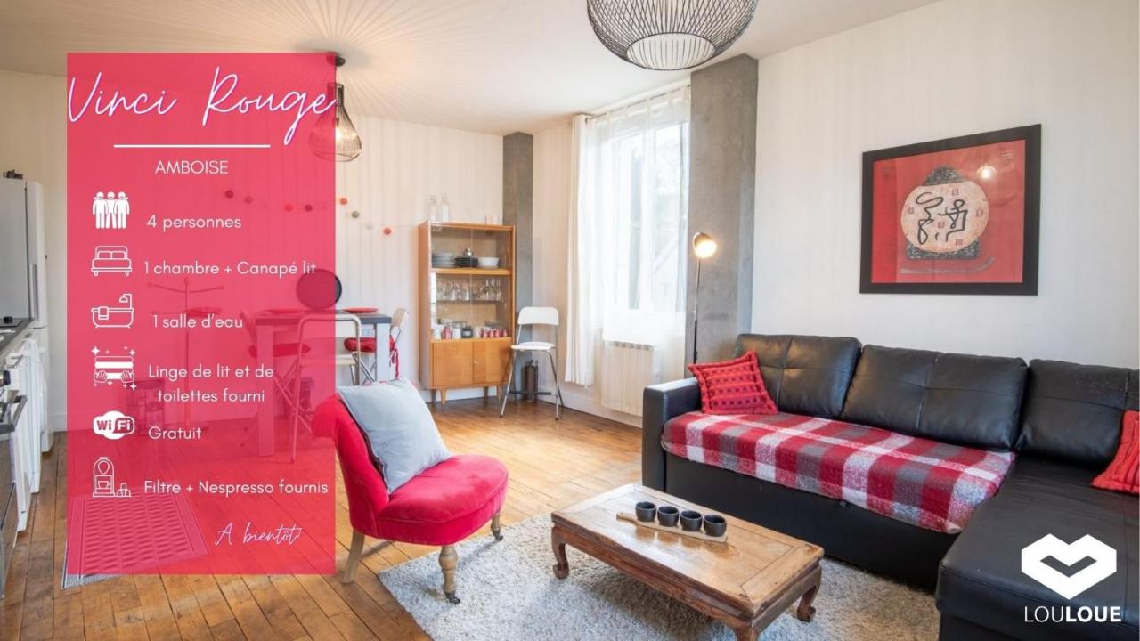 B&B Amboise - "AU VINCI ROUGE" Downtown - Modern - Bright - Bed and Breakfast Amboise