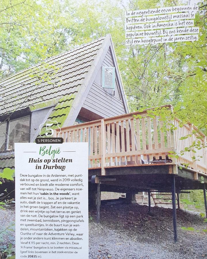 Modern A-Frame vakantiehuis Durbuy Ardennen - B&B