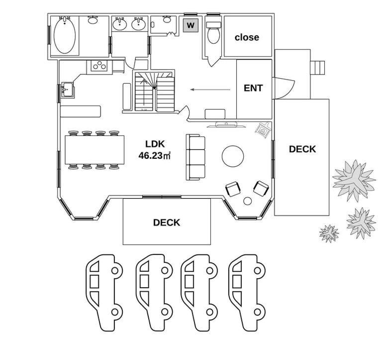 イギリスクイーンアンスタイル 軽井沢高級貸別荘 薪ストーブあり - B&B Miyota