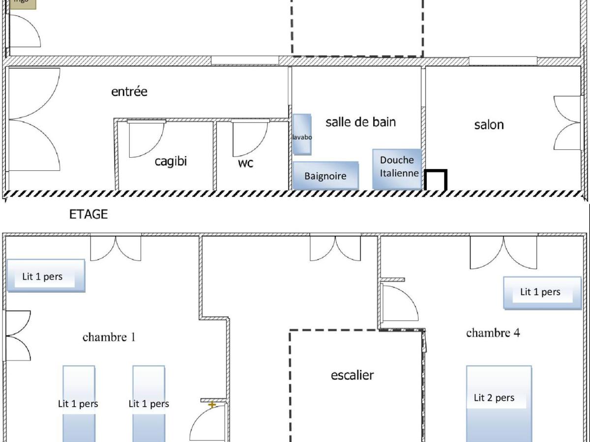 Grande Maison pour 10 Pers. avec Jardin, Terrasse, BBQ, Près de Bruyères et Gérardmer - Chambres d'hôtes Champ-le-Duc