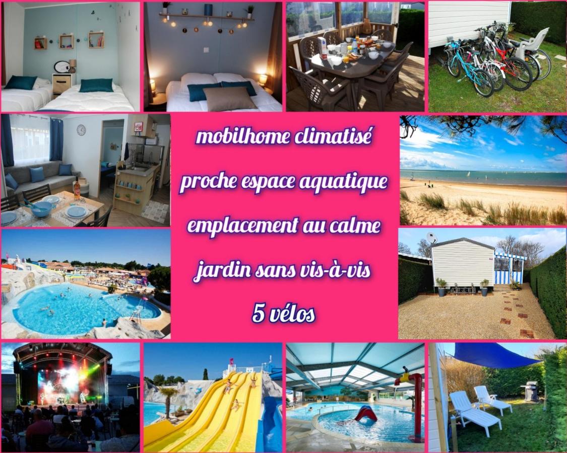 B&B Les Mathes - Mobilhome climatisé-2ch-terrasse fermée-camping Les Charmettes - Bed and Breakfast Les Mathes