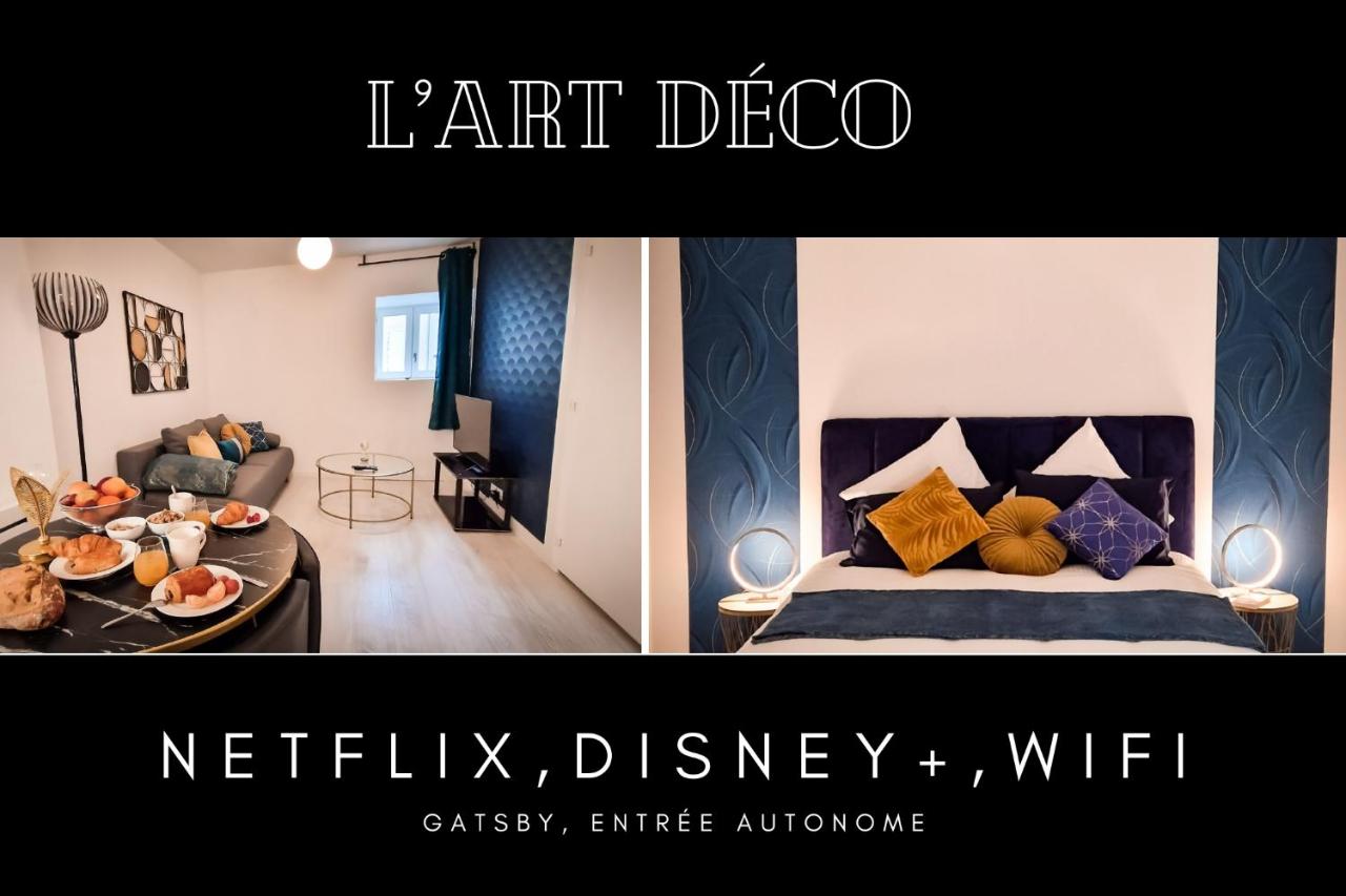 B&B Villefranche-de-Rouergue - L'Art Déco 3 étoiles Wifi, Netflix, Disney, Coeur de Bastide - Bed and Breakfast Villefranche-de-Rouergue