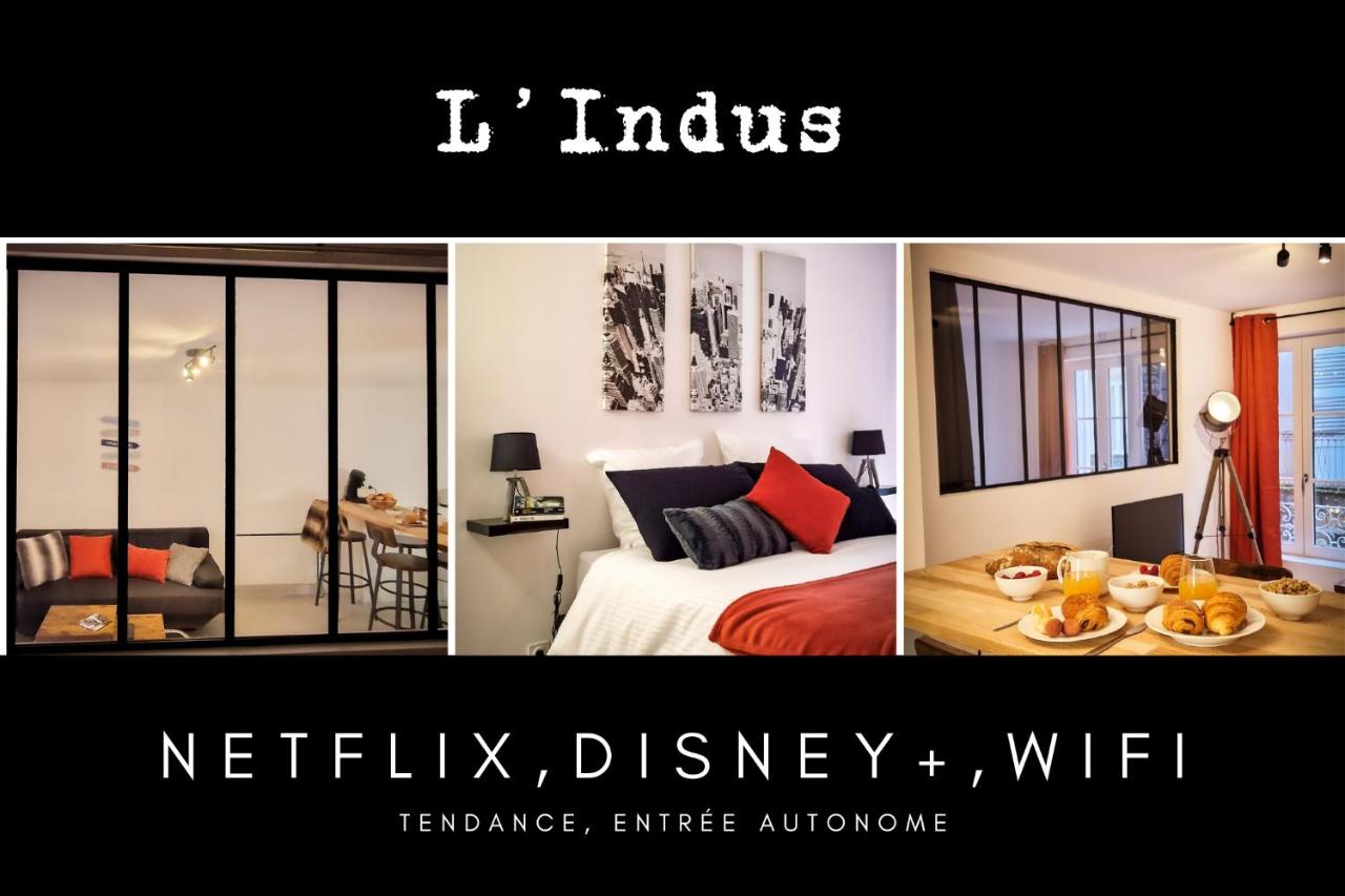 B&B Villefranche-de-Rouergue - L'Indus 3 étoiles Wifi, Netflix, Disney, Coeur de Bastide - Bed and Breakfast Villefranche-de-Rouergue