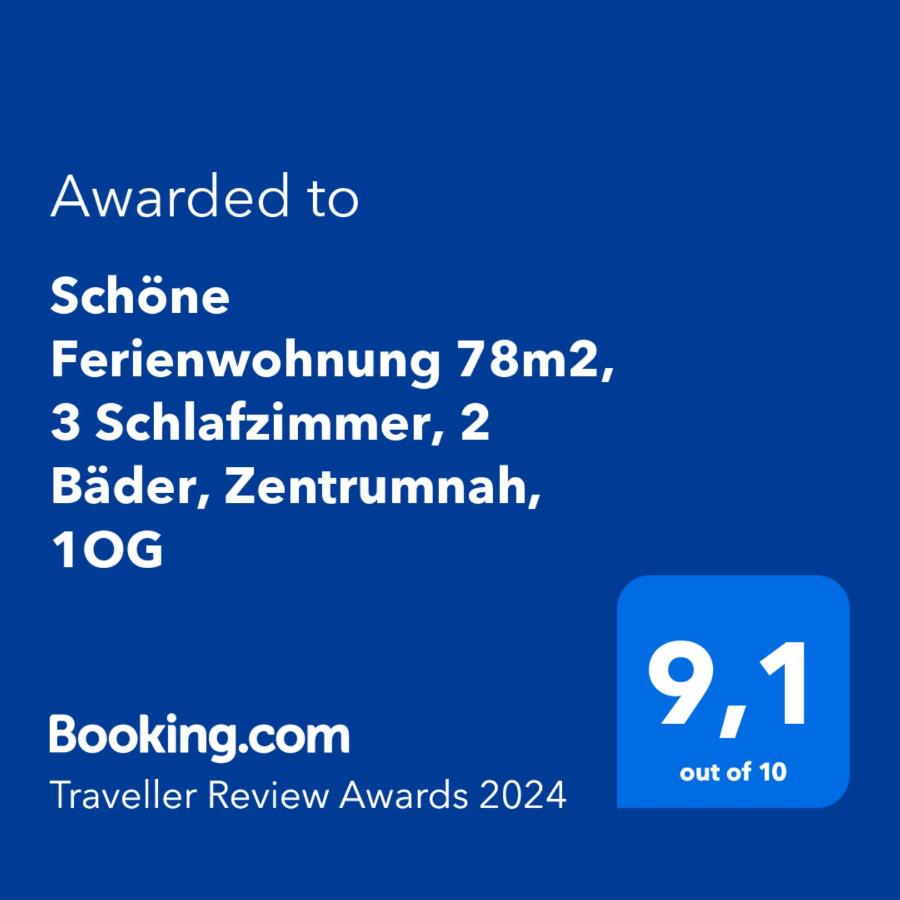 Schöne Ferienwohnung 78m2, 3 Schlafzimmer, 2 Bäder, Zentrumnah, 1OG - Chambres d'hôtes Erfurt