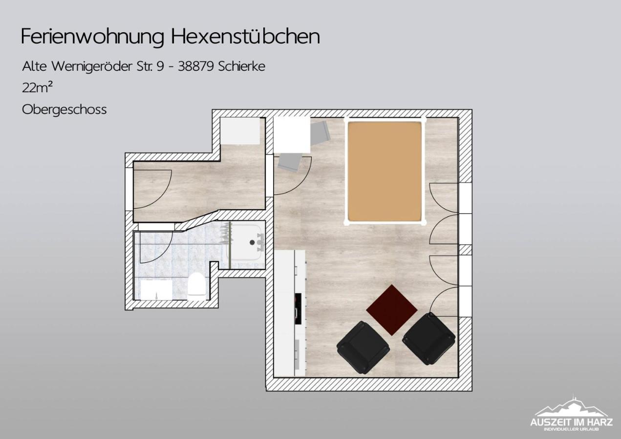 Auszeit-im-Harz Haus 1 Wohnung Hexenstübchen - B&B Schierke