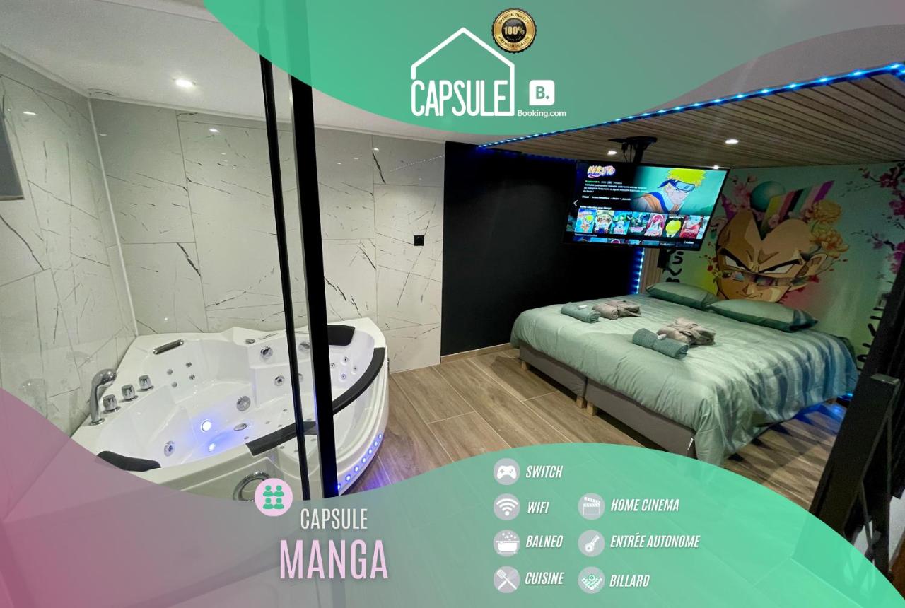 B&B Valenciennes - Capsule Manga - Jacuzzi - Billard - Nintendo Switch - Netflix - Bed and Breakfast Valenciennes