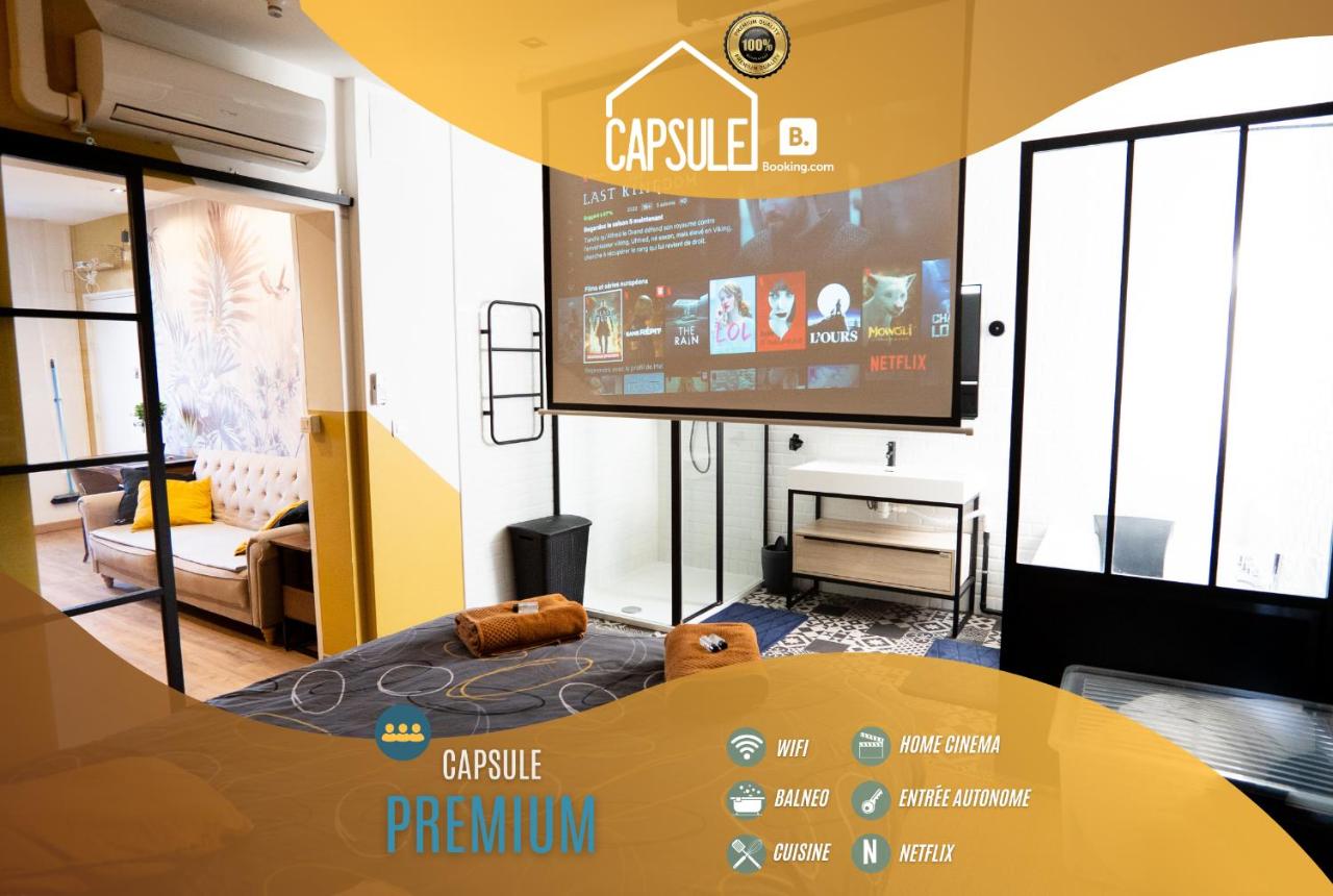 B&B Valenciennes - Capsule Premium balnéo & home cinema - Bed and Breakfast Valenciennes