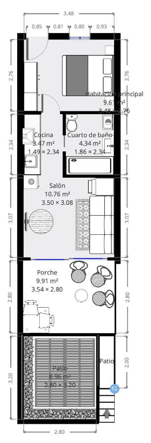 Apartment mit 1 Schlafzimmer