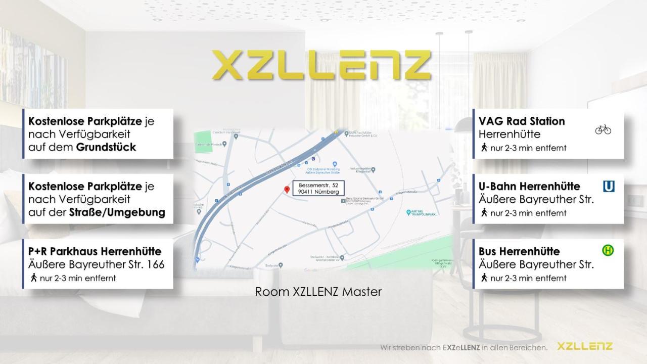 XZLLENZ Traum Studio-Apartment, Frei-Parken, U-Bahn, Küche - B&B Nuremberg