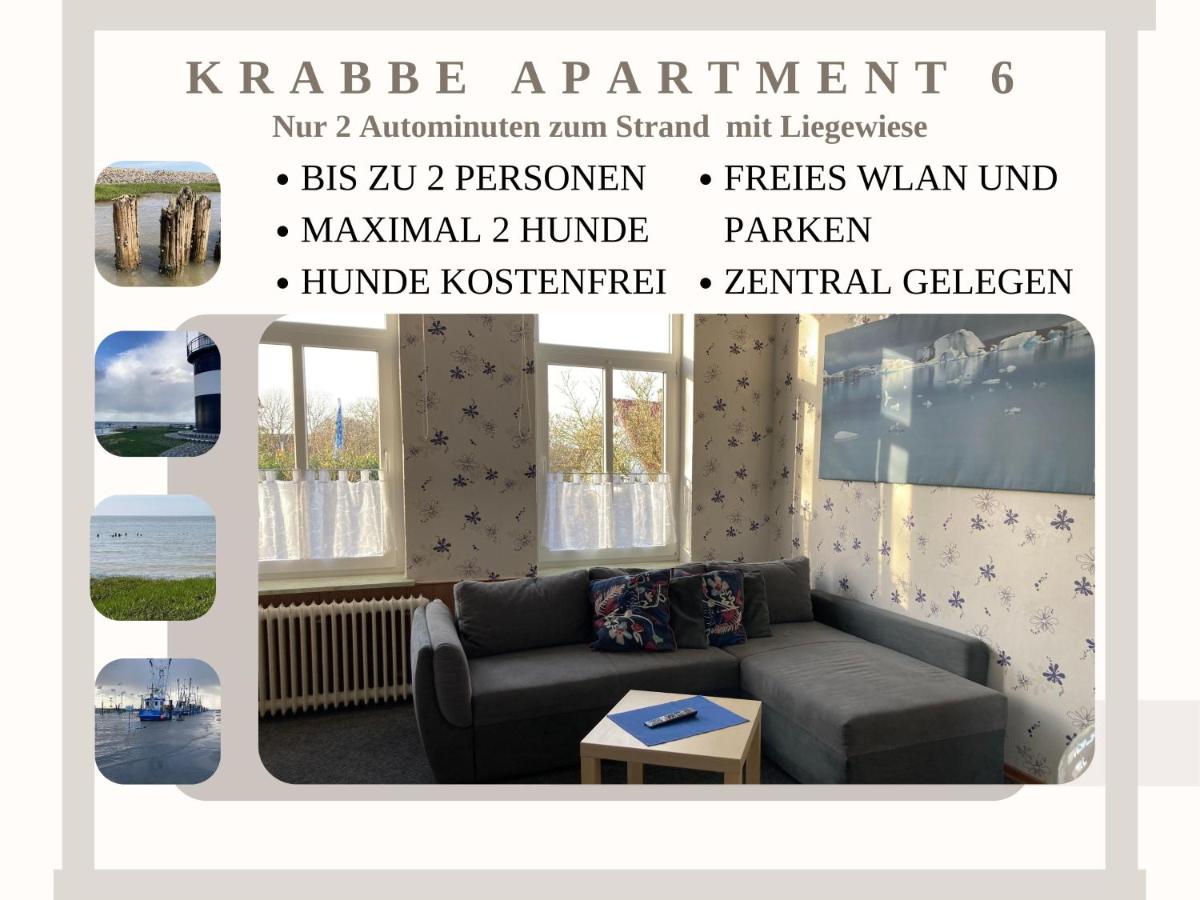 B&B Wremen - Krabbe Apartment 6, bis zu 2 Hunden kostenfrei willkommen, kostenfreier Parkplatz, zwischen Bremerhaven und Cuxhaven - Bed and Breakfast Wremen
