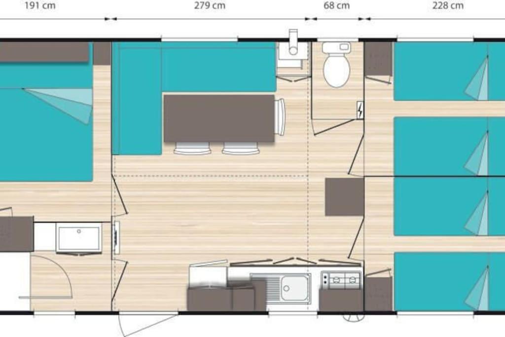hébergement sur camping 5 étoiles proche mer proche centre Houlgate - Ferienwohnung Houlgate