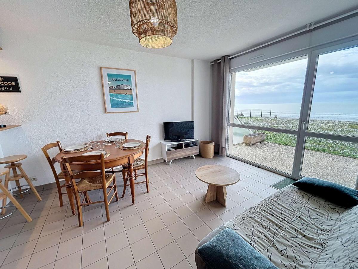 Joli T2 en front de mer avec accès direct plage, terrasse privative, parking et Wi-Fi gratuit - FR-1-361-45 - Chambres d’hôtes Jullouville