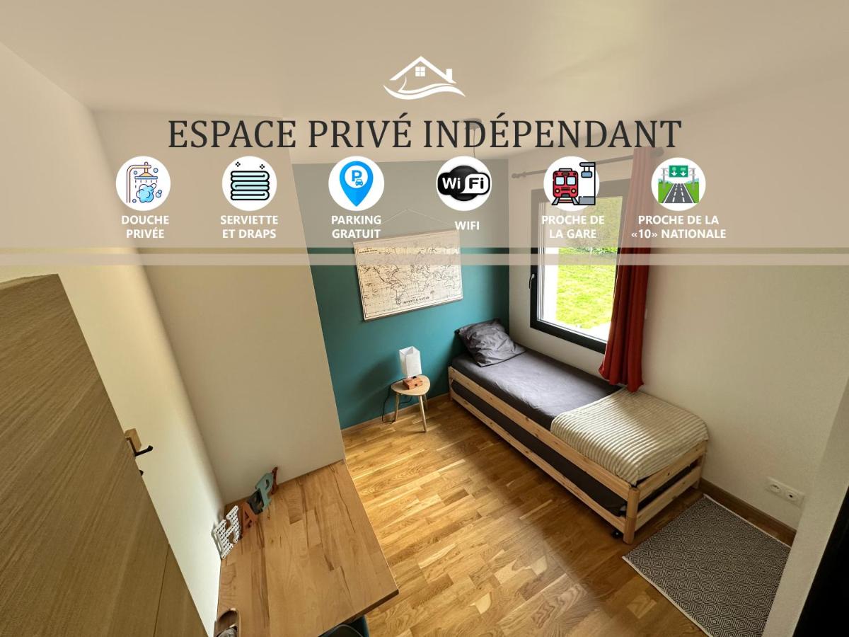 Chambre privée au calme - Proche gare - Parking gratuit - Bed and Breakfast