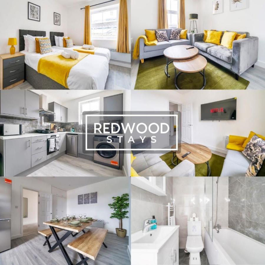 B&B Aldershot - BRAND NEW, 2 Bed 1 Bath, Modern Town Center Apartment, FREE WiFi & Netflix By REDWOOD STAYS - Bed and Breakfast Aldershot