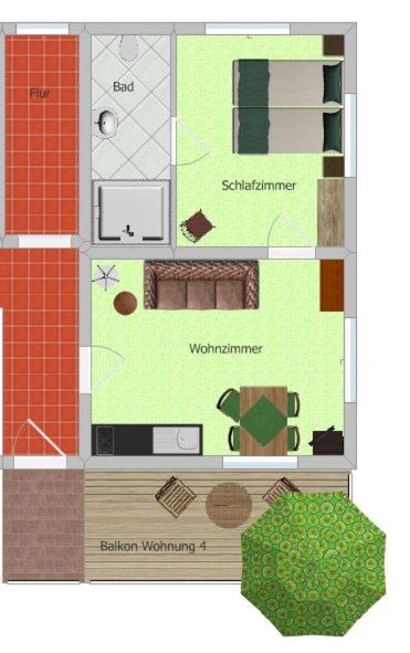 Appartement met 1 Slaapkamer