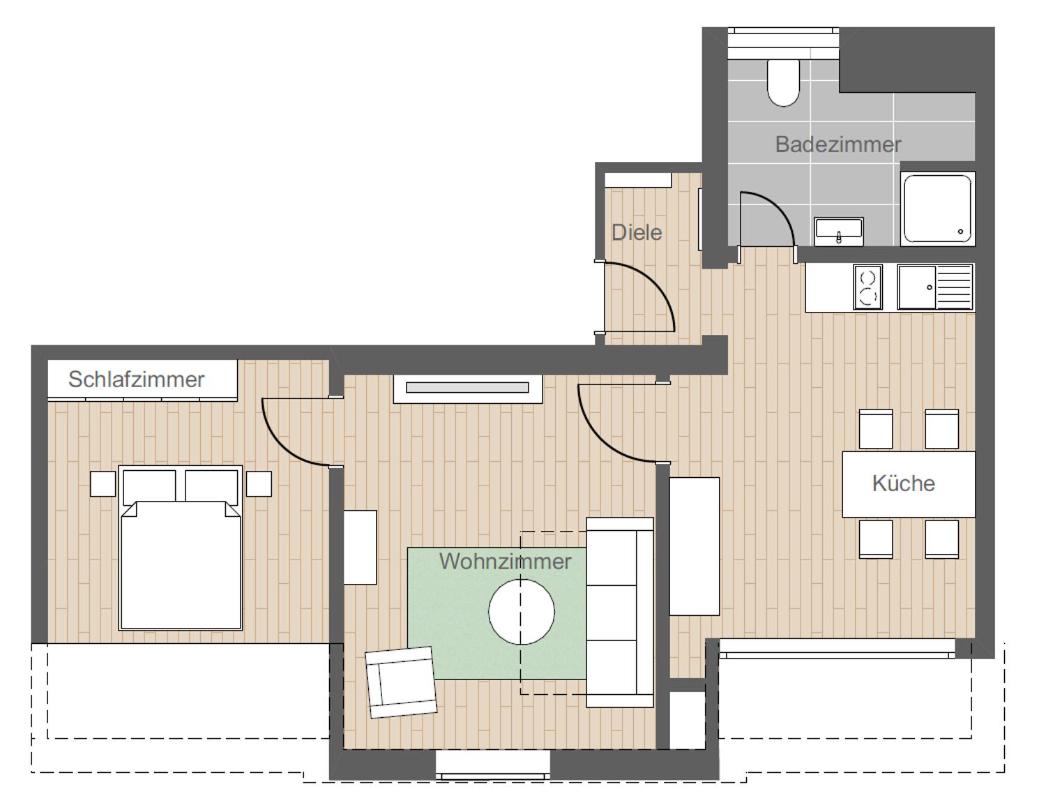 Frisch renovierte Ferienwohnung Haldenblick für 2-4 Personen, zentral gelegen - B&B