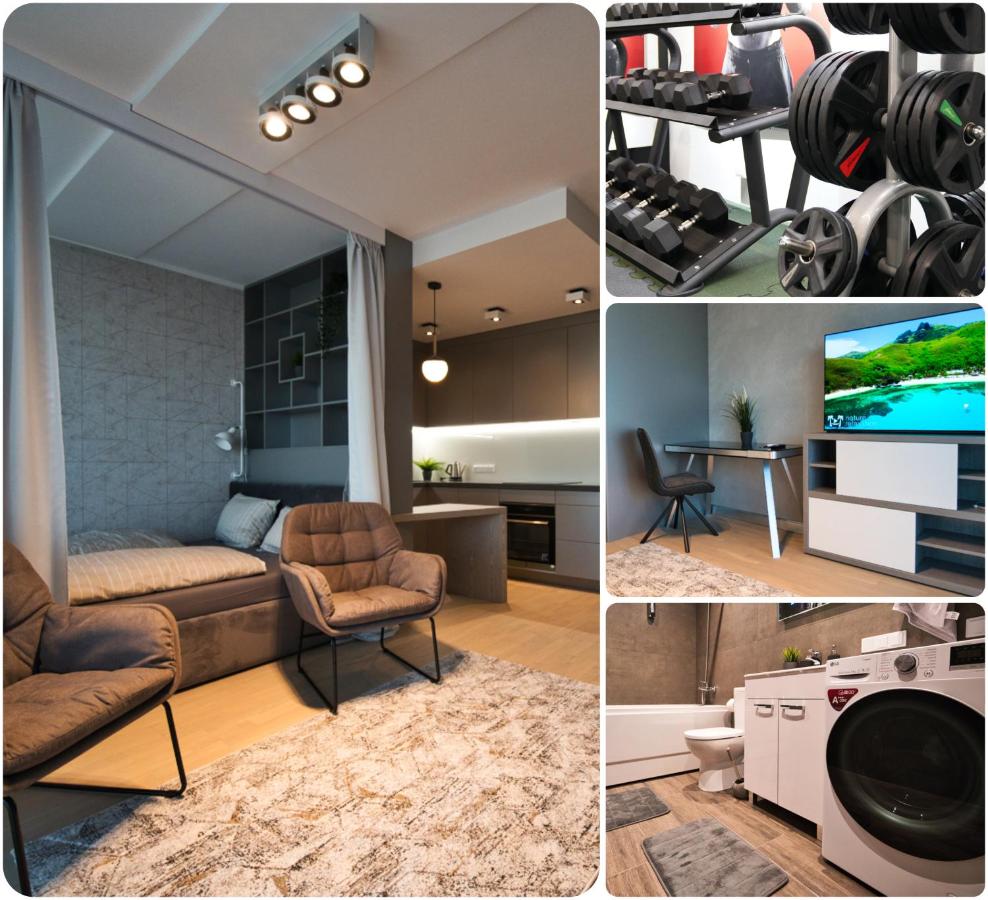 B&B Riga - FITNESS room, Air conditioner, security & PARKING, fully equipped kitchen & washing machine, 4K OLED TV & HighSpeed WiFi, spacious balcony with gorgeous city view in CENTRAL location - Bed and Breakfast Riga