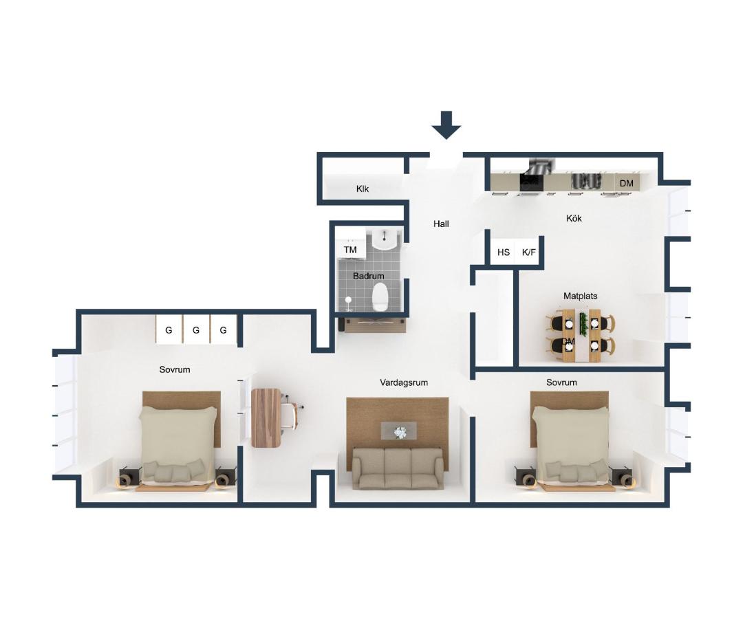 Appartement met 2 slaapkamers