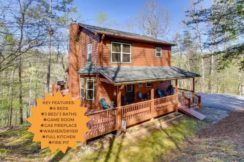 B&B Blairsville - Ga Cabin Retreat-3 Br3 Ba, Fire Pit, Game Room - Bed and Breakfast Blairsville