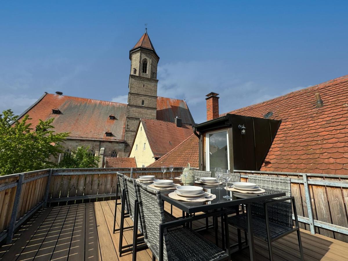 Ferienwohnung Gunzenhausen, Innenstadt, Dachterrasse, Stellplatz - Ferienwohnung Gunzenhausen