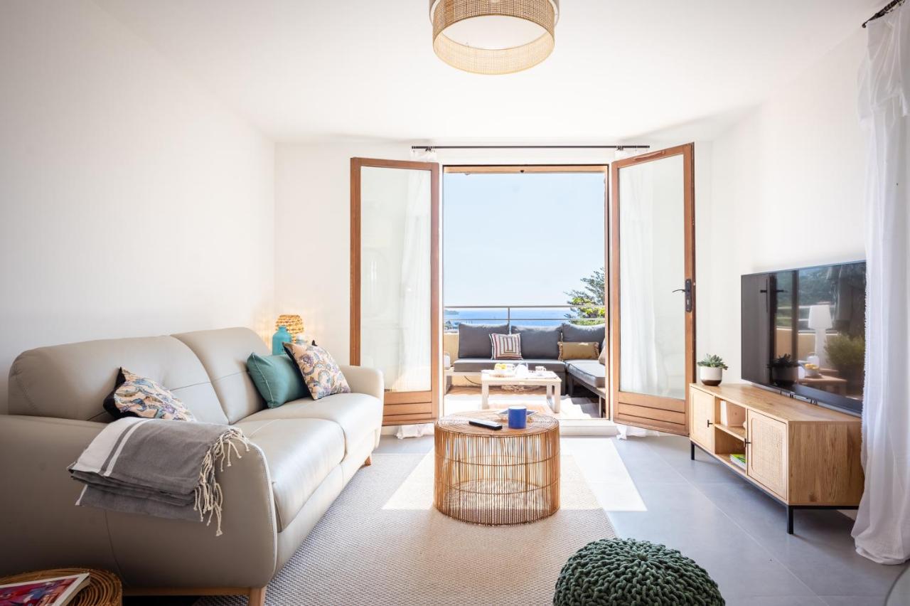 GOODLIFEPRAMOUSQUIER Belle VUE MER, plage à pied, classe 3 etoiles, Appart 2 chambres, nature et calme - Ferienwohnung Le Lavandou
