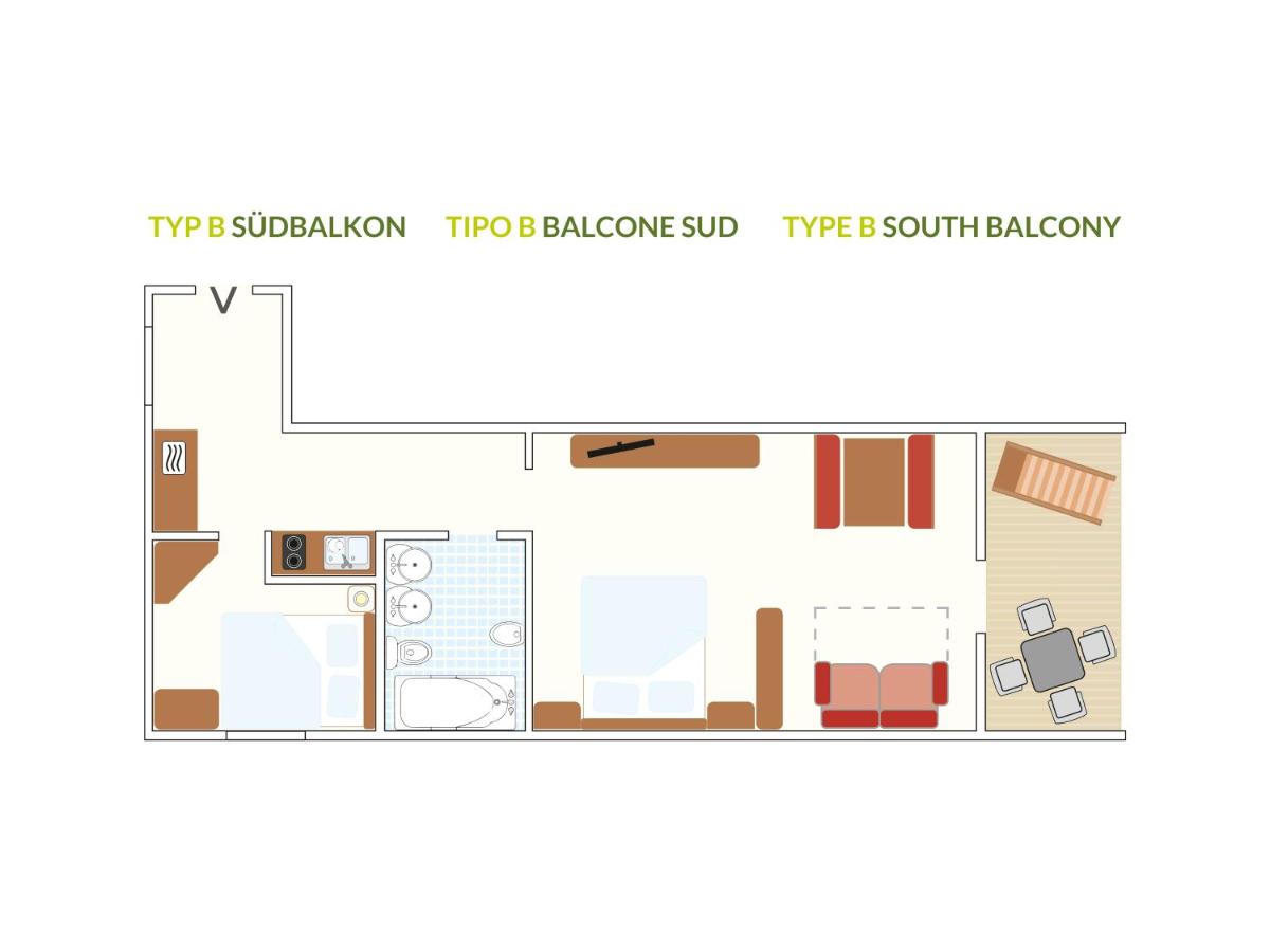  Familieappartement met 1 Slaapkamer