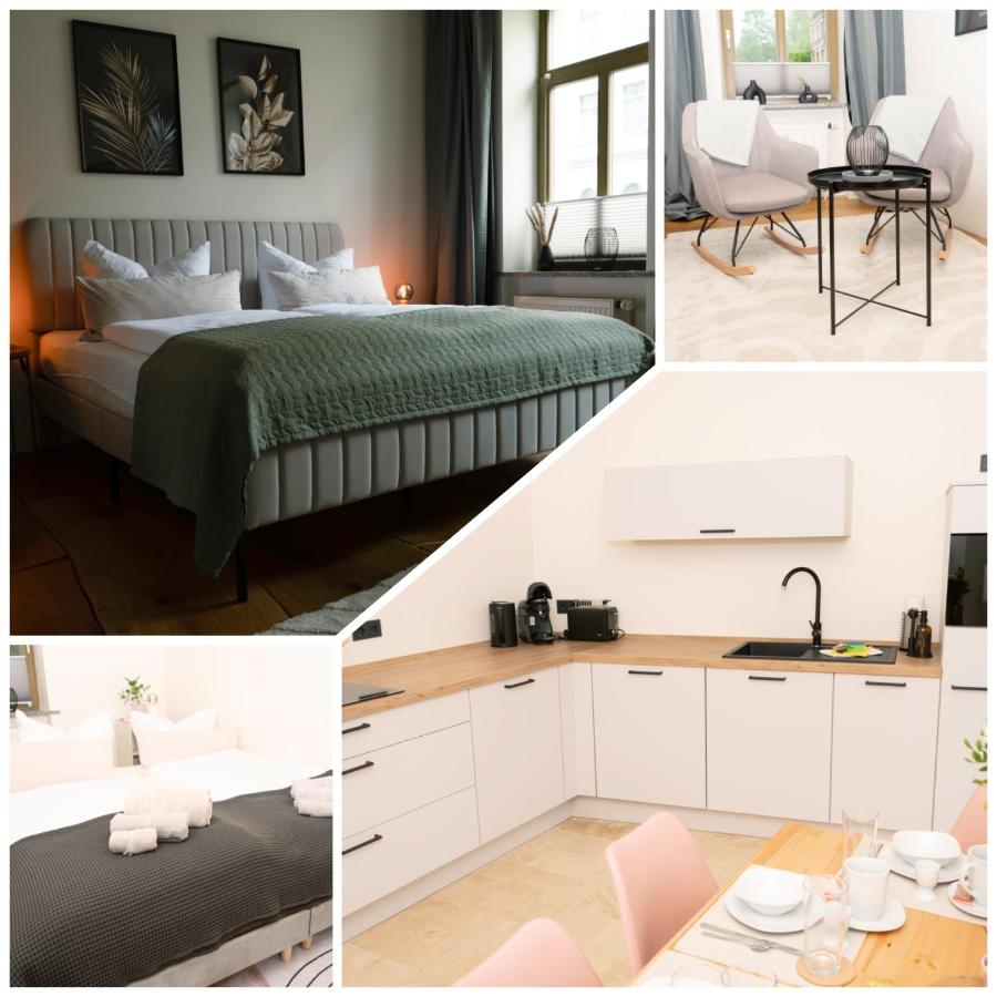 B&B Chemnitz - ViLiPa-Apartments No. 3 - Terrasse mit Gartenblick nahe Zeisigwald - Bed and Breakfast Chemnitz
