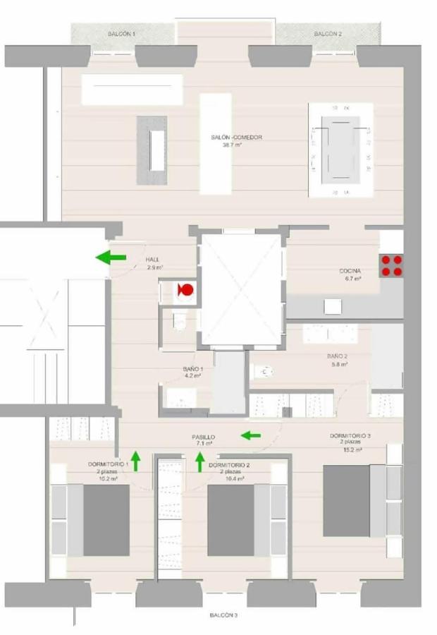 "The Whale" new, ac, design, spacious City Centre - B&B San Sebastián