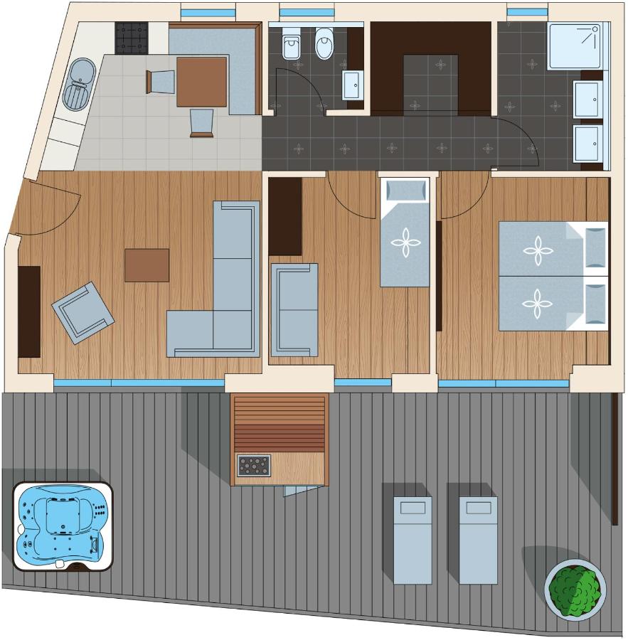 Appartement met Uitzicht op het Gebergte
