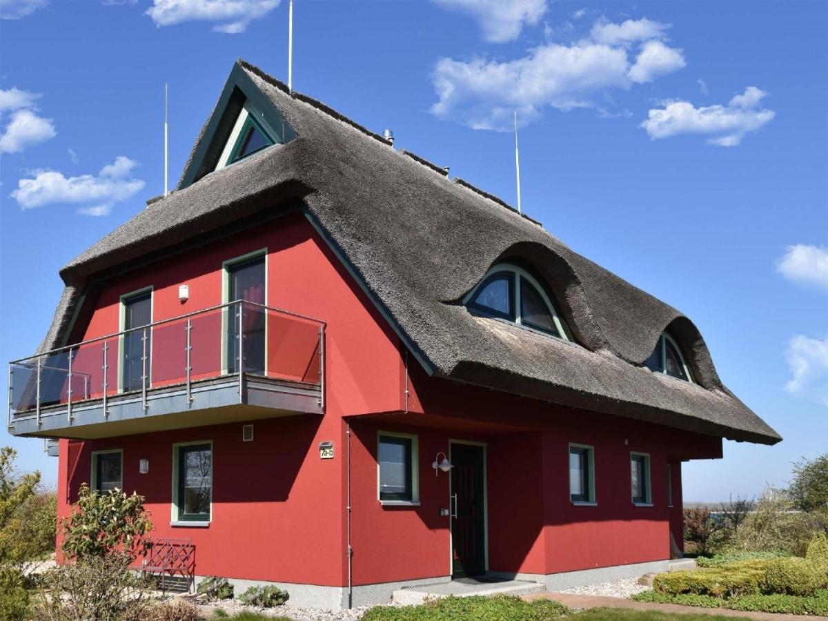 Traumhaftes Reetdach gedecktes Ferienhaus mit Blick auf den Breetzer Bodden bis Hiddensee - B&B Vieregge