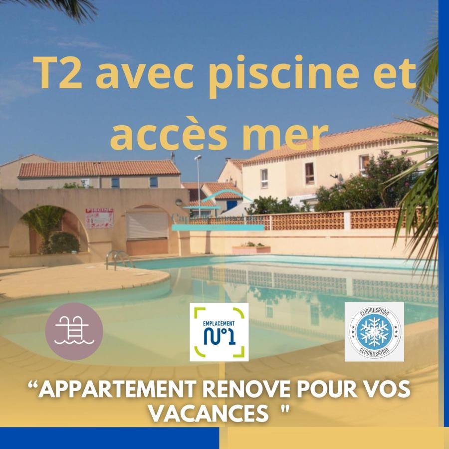 T2 with swimming pool and sea accessair cooled - B&B