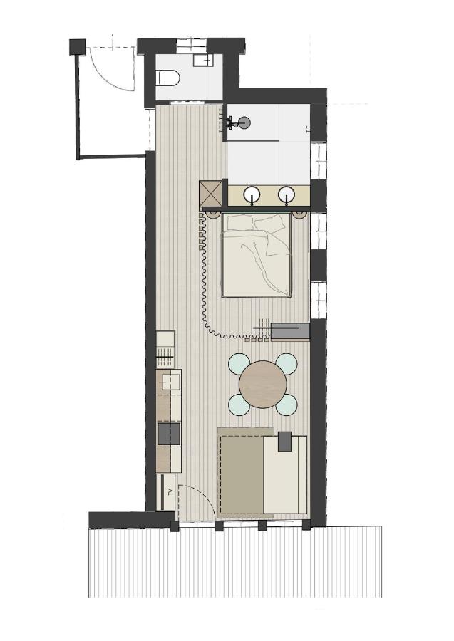 Appartement met 1 Slaapkamer en Tuin